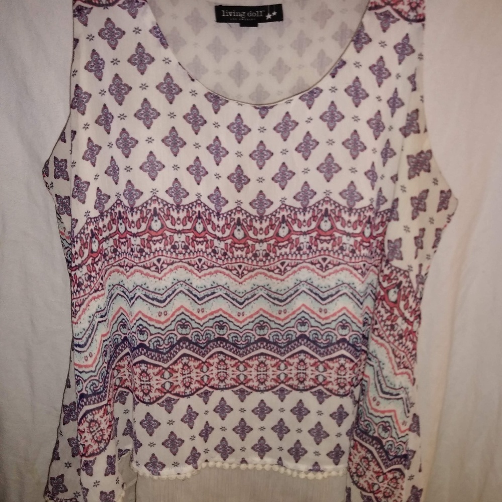 Living doll sz XL fancy tank top